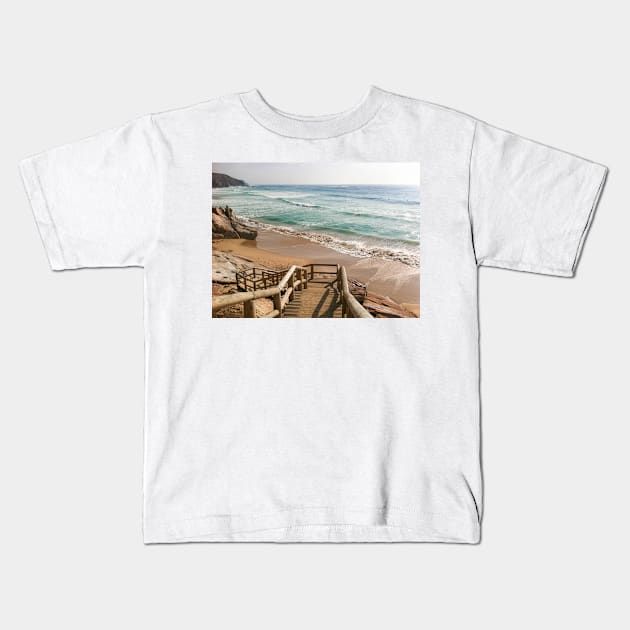 Way to the Beach II Kids T-Shirt by calamarisky